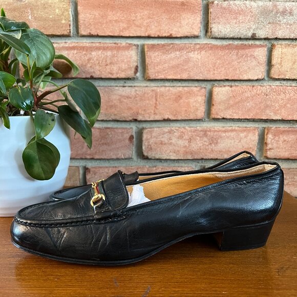 Gucci Horsebit Loafers in Black Size 42 B - Picture 6 of 9